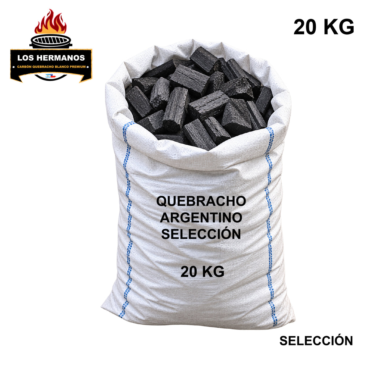 Saco carbón quebracho seleccion 20kg