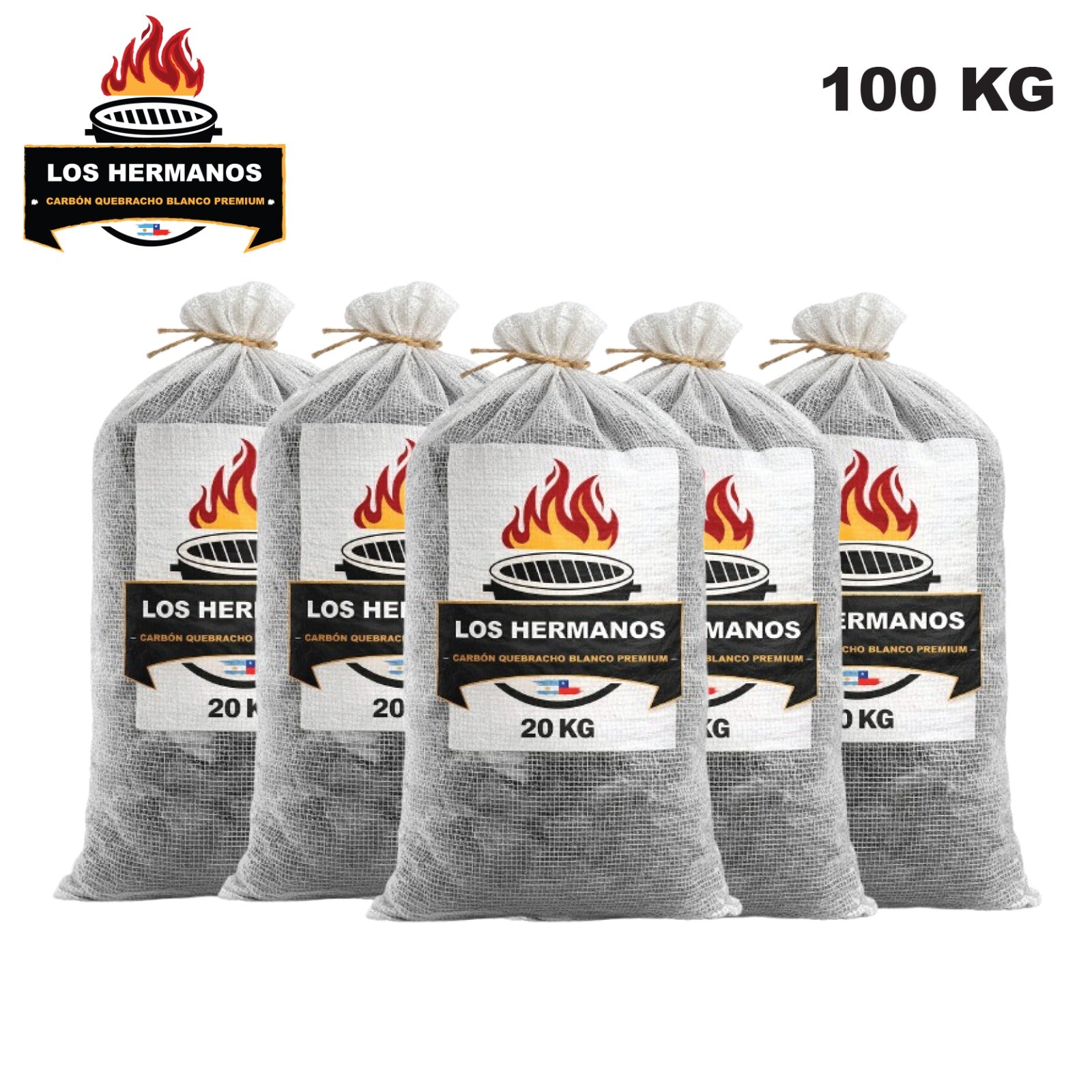 Pack 5 sacos carbón 20 Kg